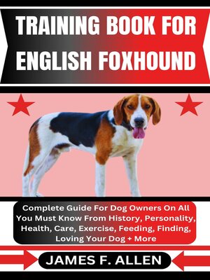 cover image of TRAINING BOOK FOR ENGLISH FOXHOUND